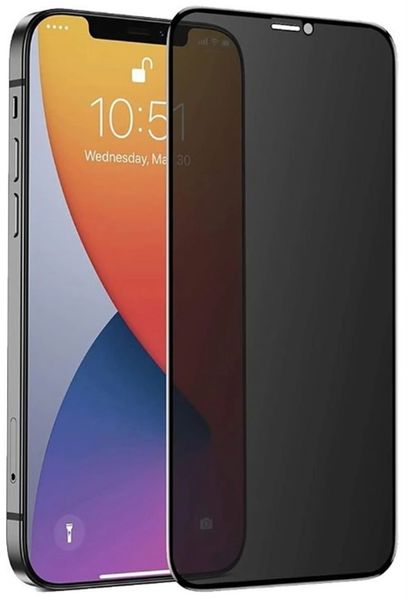 Anti Spy iPhone 13 Mini Black Privacy Tempered Glass Screen Protector