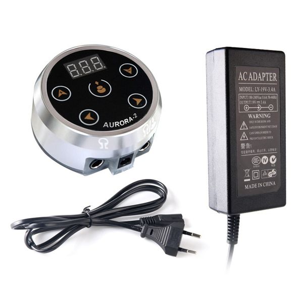 Tattoo Power Supply Aurora-2 Power Supply Voltage Silver Eu Plug