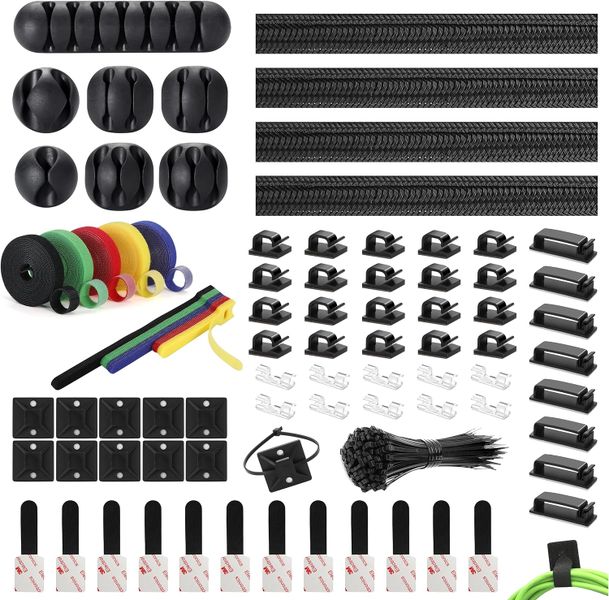 204pc cable management accessories, TV Office Car Desk Home