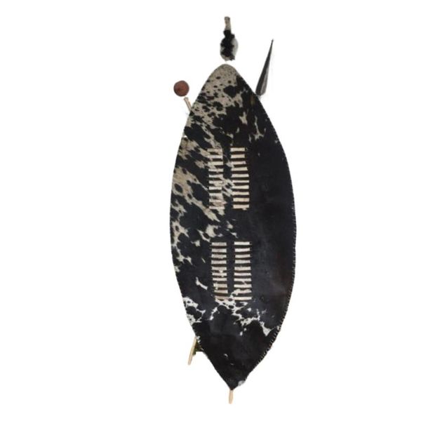 145cm Extra Large Genuine Cowhide Zulu Shield with Spear &amp; Knobkerrie