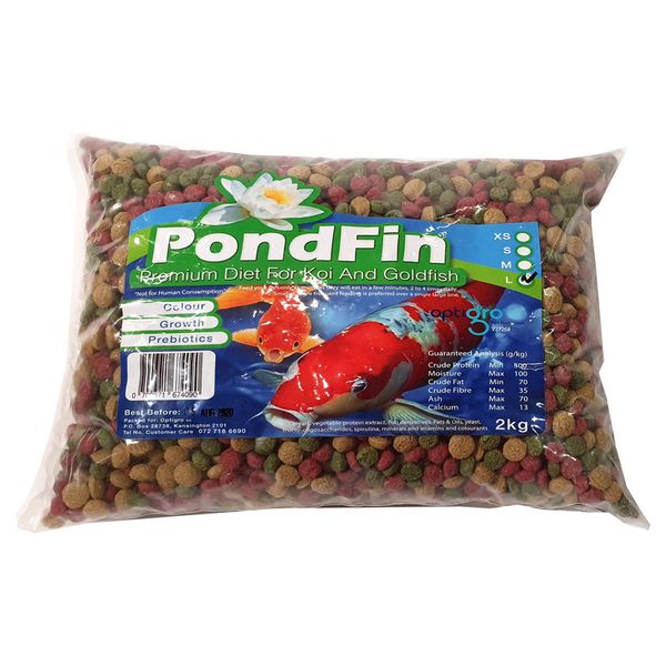 PondFin Koi &amp; Goldfish Diet 2kg Large Pellets