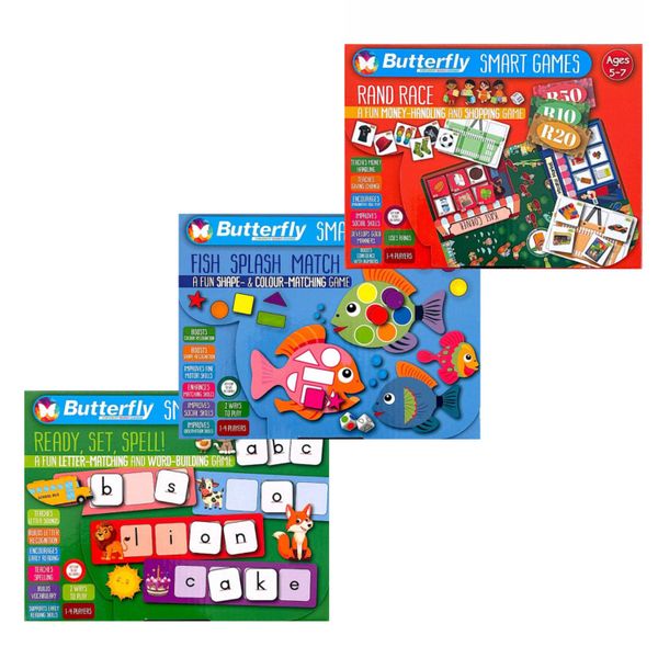 Butterfly Smart Games - The Ultimate Variety Learning Library (3-Pack)