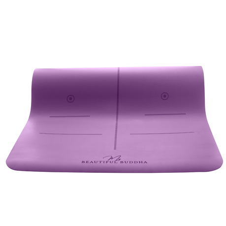 Elegant Cute Pastel Pink Purple Colors Monogram Yoga Mat | Zazzle