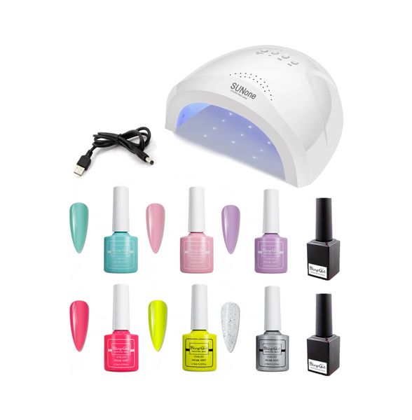 SUN 1 UV Lamp &amp; UV Gel Polish - Summer Colours