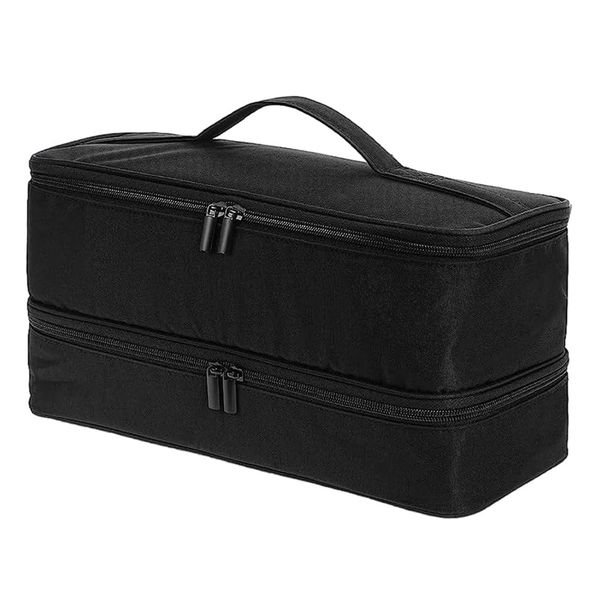 Double Layered Carrying Case, Curling Iron Tool Bag, Hair Dryer Storage Bag