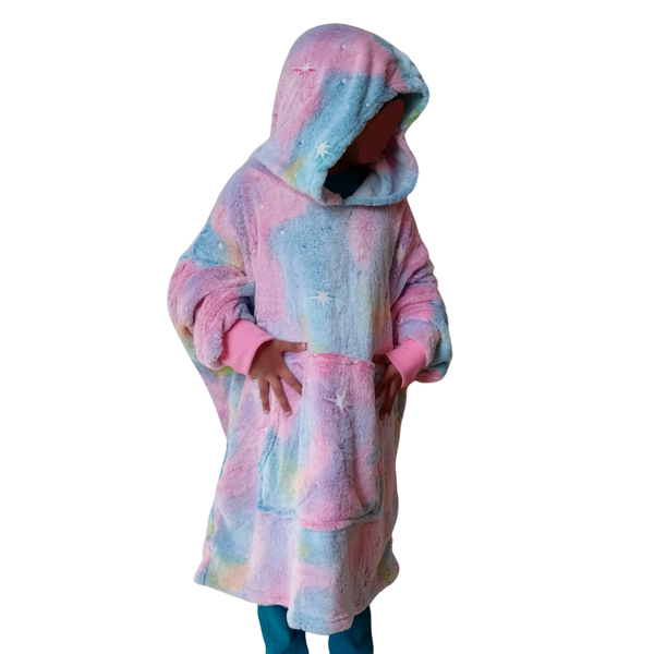 Kids Oversized Plush Blanket Hoodie