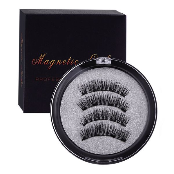 Magnetic Eyelashes Kit with Applicator 2 Pairs, No Glue Needed Reusable