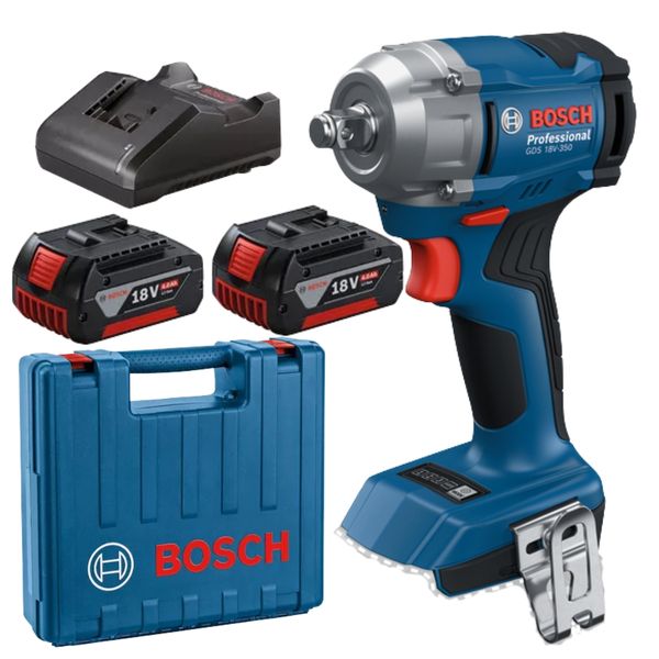 Bosch - Cordless Impact Wrench with 2x Batteries 4Ah and Charger