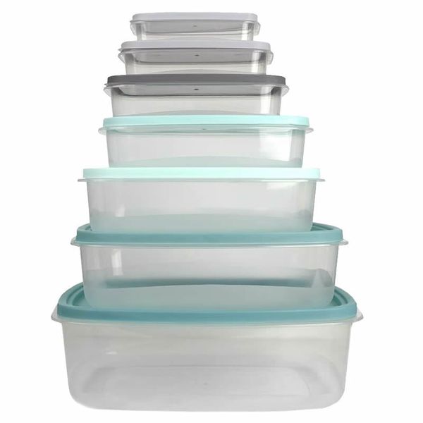 14 Piece Food Storage Container Set with Secure Fit Lids