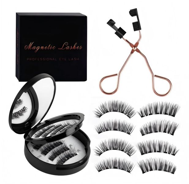 Magnetic False Eyelashes with Clips