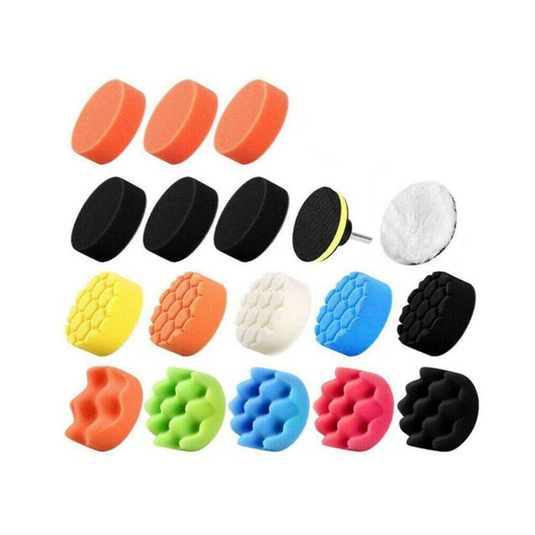 19 Piece 3 Inch Car Foam Drill Polishing Pad Kit