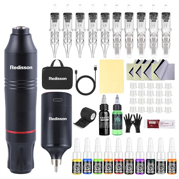 Redisson Professional Wireless Tattoo Kit- Complete Full-Set Tattoo Machine