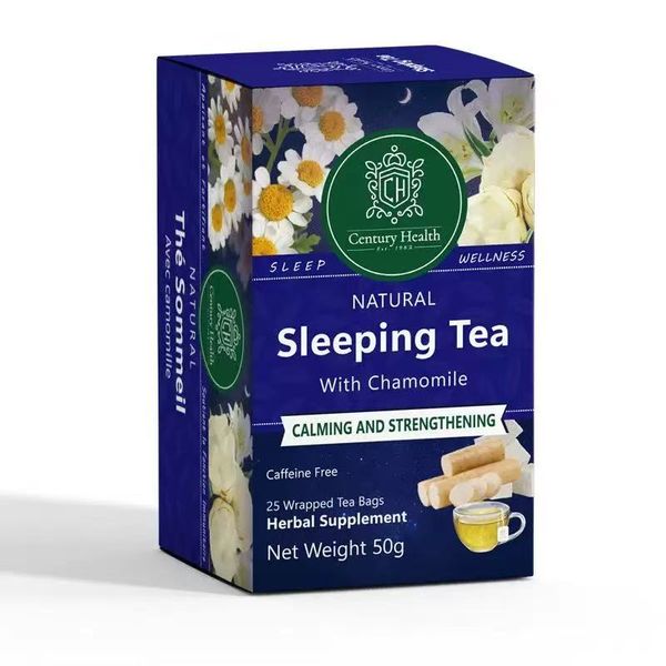 Chamomile Blend Tea, Caffeine-Free, Herbal Tea Bags for Before Bed