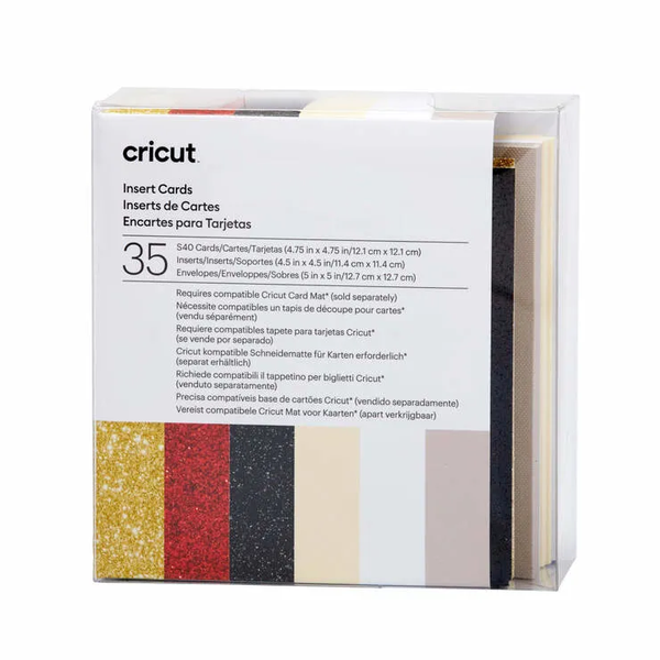 Cricut Insert Cards Glitz &amp; Glam S40 (12;1 Cm X 12;1 Cm) 35-Pack