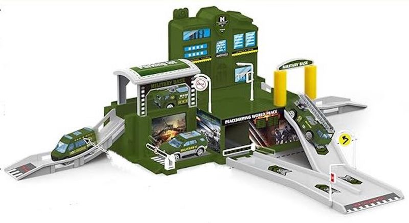 Military Playset - Army Parking lot Playset Toys for Kids