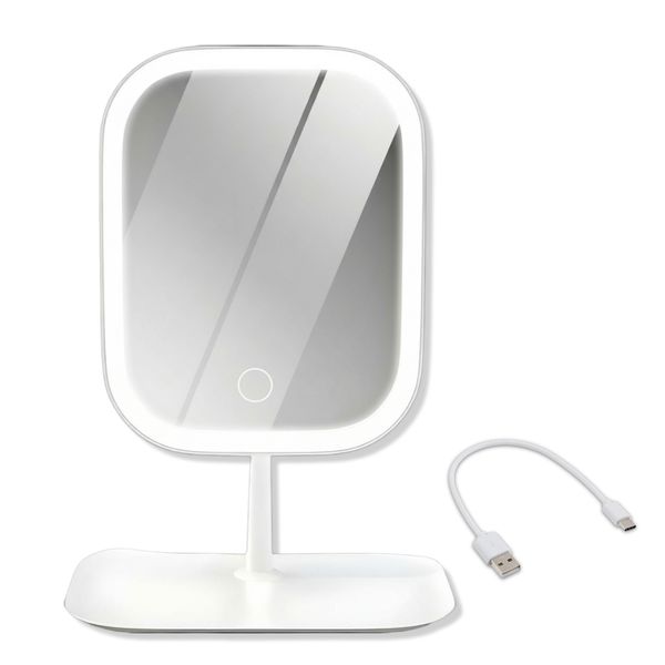 LED Makeup Mirror with Lights - 3 Light Modes, Touch Control, Portable