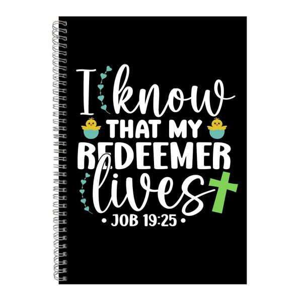 Redeemer A4 Notebook Spiral with Graphic Christian Easter Words Present 080