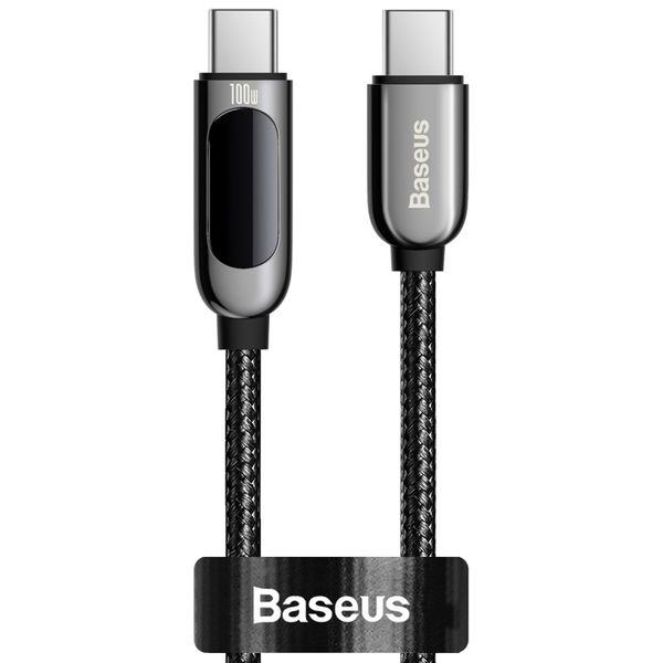 Baseus 100w - 1m Display Fast Charging Data Usb Type-C to Type-C Cable