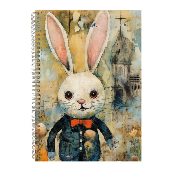 Todler A4 Notebook Spiral Lined Trendy Easter Graphic Notepad Present 083