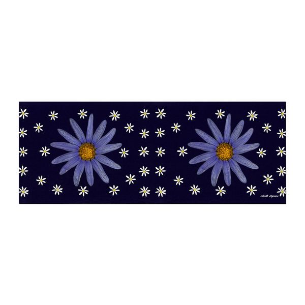 Blue and White Daisies Desk Pad by Annette Heymans