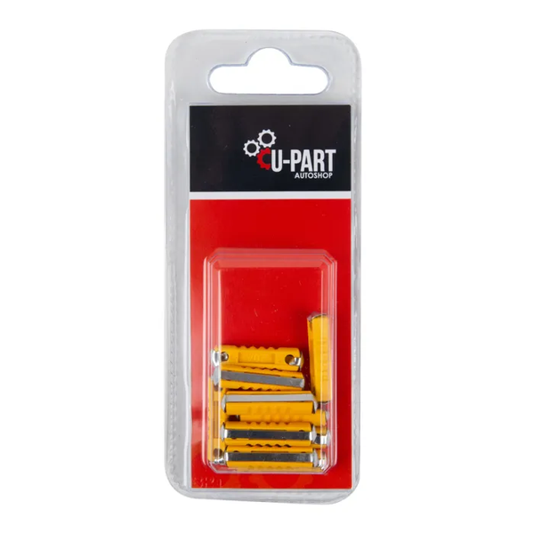 U-Part Ceramic Automotive Fuses - 20 Amp - Pack of 10