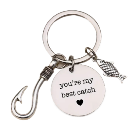 My Best Catch! Love Keychain Image