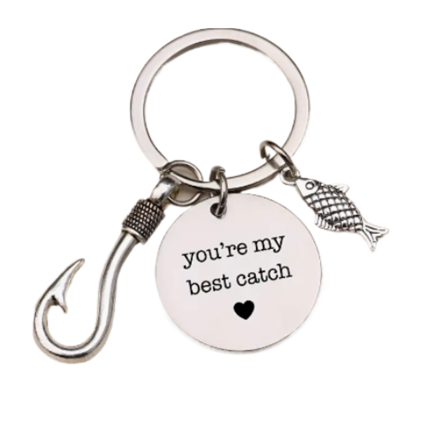 My Best Catch! Love Keychain