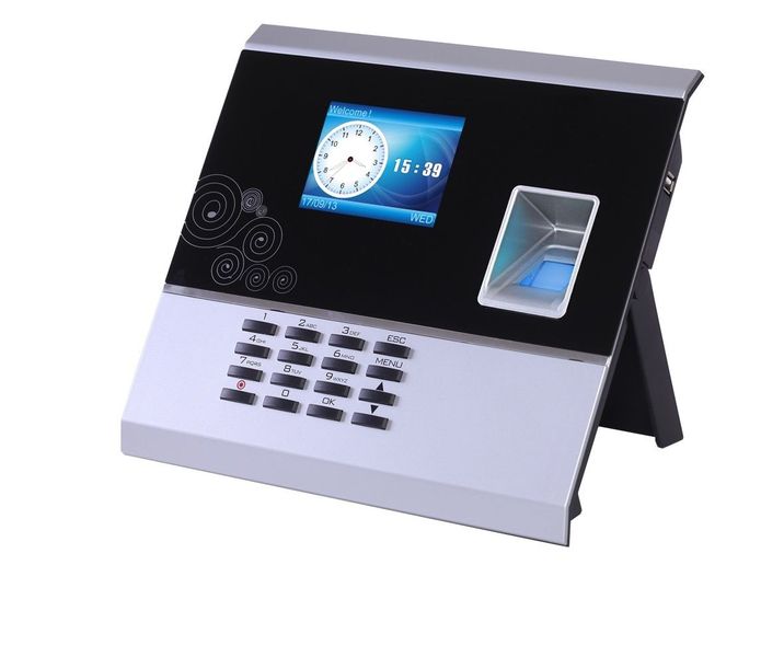 Biometric Fingerprint Time Attendance System Silver Black