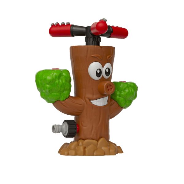 Water Sprinkler Tree Stump Toy | Rotating Lawn &amp; Garden Sprinkler