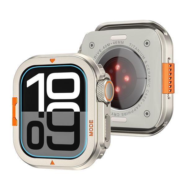 2 in 1 Metal Case Compatible with Apple Watch Series 11/10 46mm Case