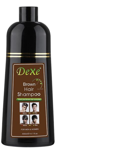 Dexe White Hair Color Concealing Shampoo for Brown and Black Hair