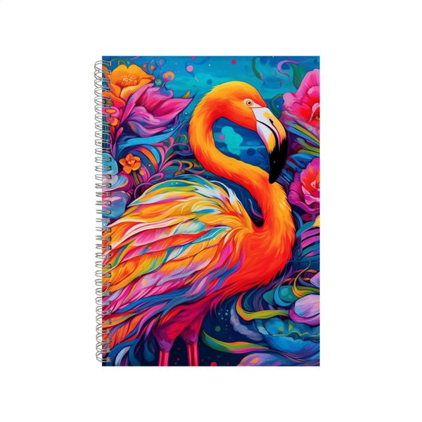 Colorful Flamingo Orchids Neon Notebook Gift Idea A4 Notepad Pad 73