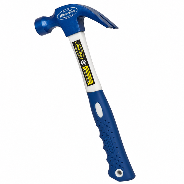 Fiberglass Claw Hammer 16oz - Durable Tool for Driving &amp; Pulling Nails