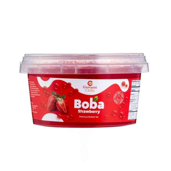 500g Strawberry Popping Boba Bubble Tea Tapioca Pearls - Desserts &amp; Drinks