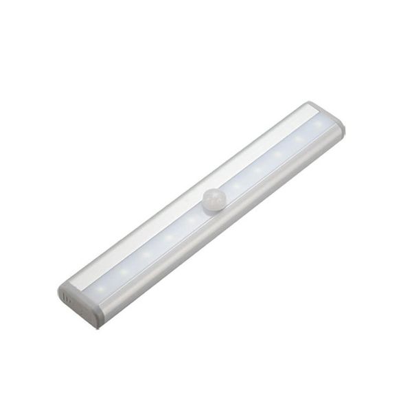 10 LED Rechargeable Motion Sensor Light (Cool White) - 2 pack