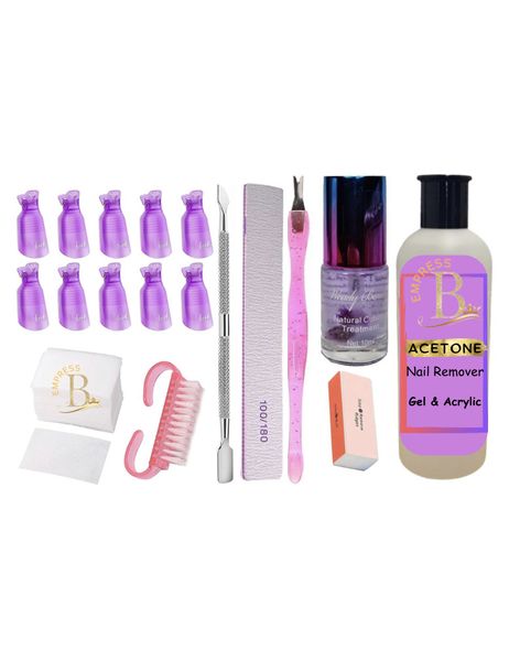 Empress B Gel/Acrylic/Nail Polish Remover Tools Kit With Acetone