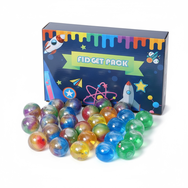 Galaxy Slime Fidget Pack Party Favors - 24 Stretchy, Non-Sticky Slime Balls