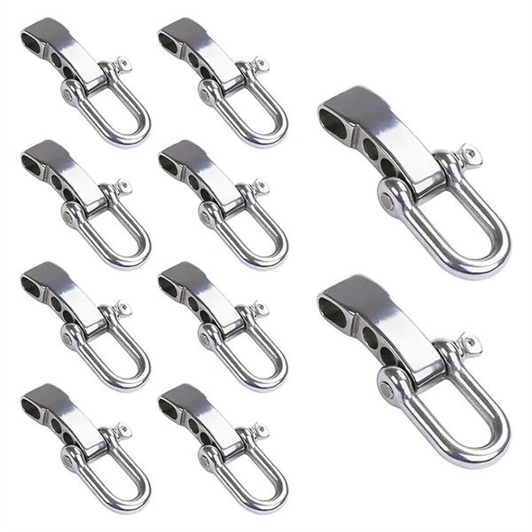 10 Paracord Bracelet Shackle Buckle D Shackle Clip Silver