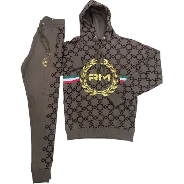 ROSSIMODA - Morocco Mens Brown/Gold Tracksuit Set
