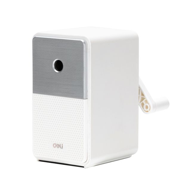 Deli Rotary Pencil Sharpener Retro Speaker styling Black or White