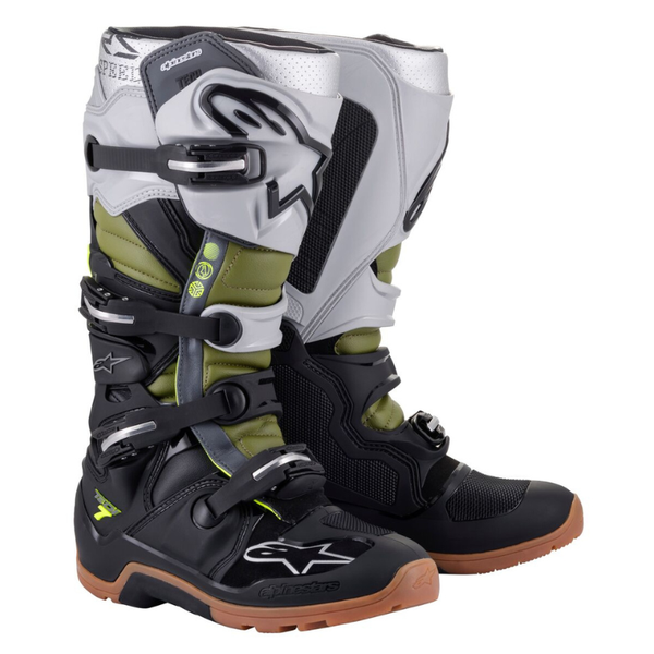 Alpinestars - Tech 7 MX/Enduro Boots - Black/Silver/Military Green