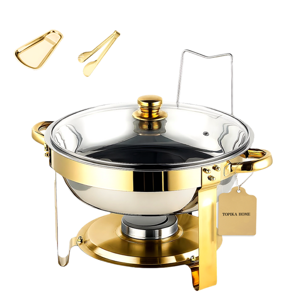Topika Buffet Chafing Dishes with Lid, Food Warmer Set for Parties, Wedding