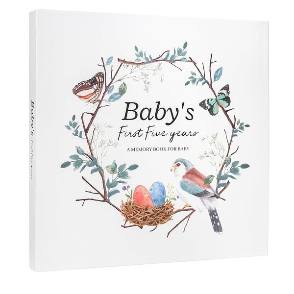 Baby Memory Book Animal Keepsake Record Growth Journal Hand Account-A