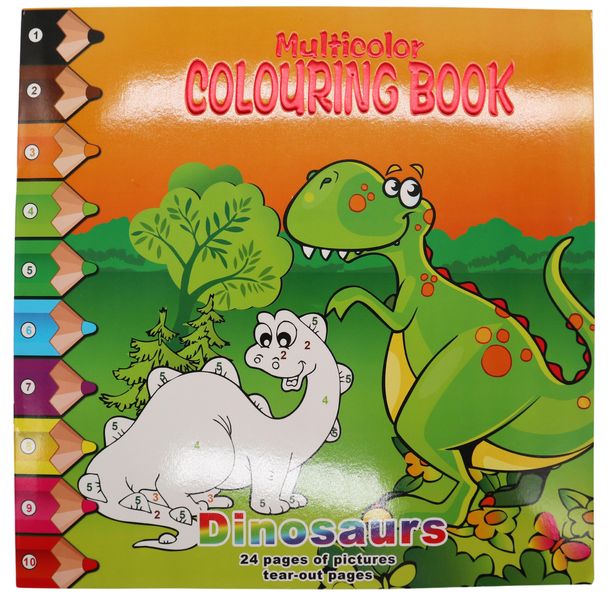 24 Page Dinosaurs Multi Colouring Book