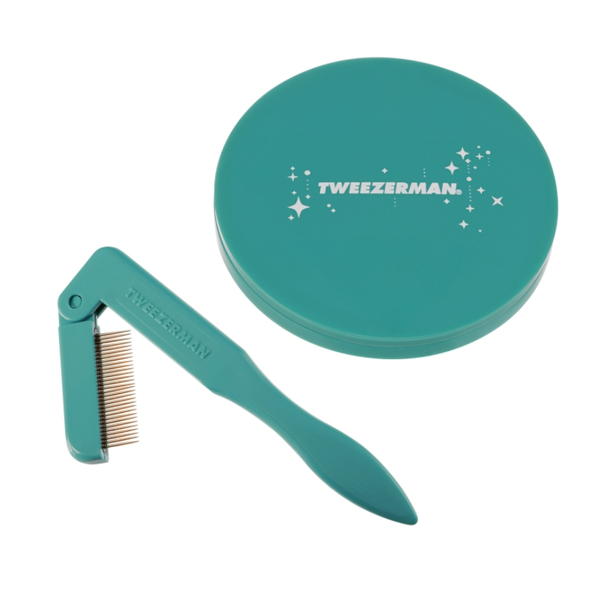 Tweezerman ilashcomb &amp; Mirror Set- Turquoise