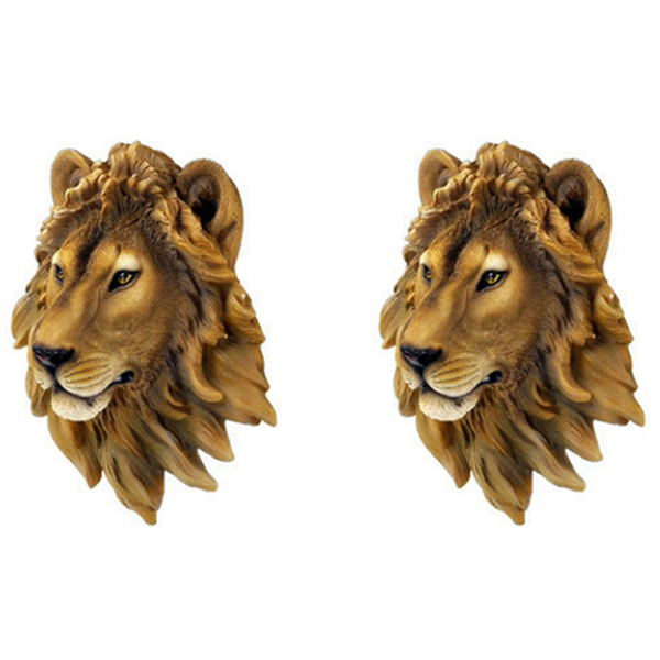 Bar Wine Cellar Lion Head Simulation Sculpture Creative Decor