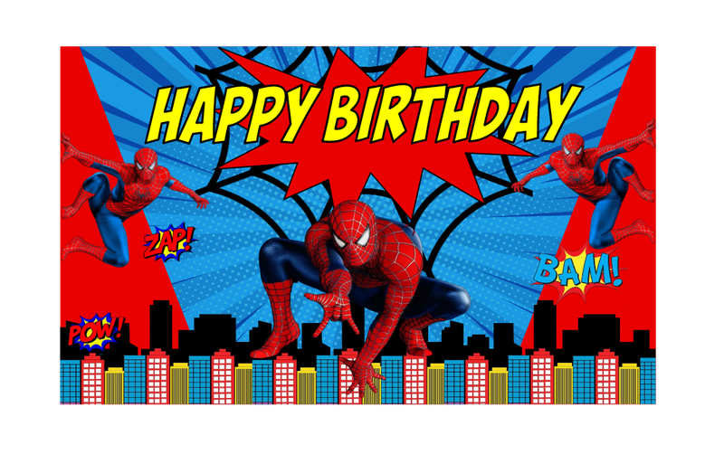 Spiderman Birthday Banner