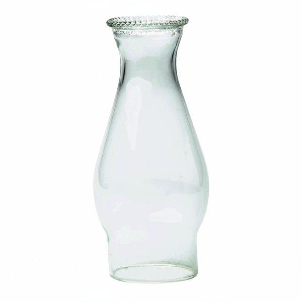 Clear Glass Lamp Chimney - 21 cm Height, 7.5 cm Base Diameter