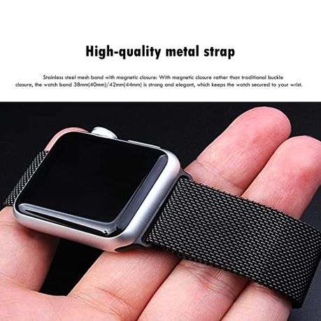 Apple black milanese on sale loop