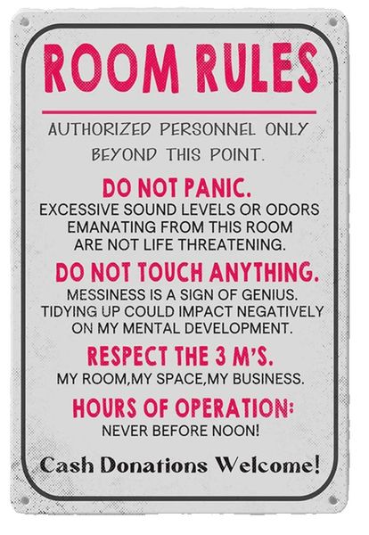 Funny Metal Tin Sign, Teen Room Door Decor, Dorm Gaming Accessory